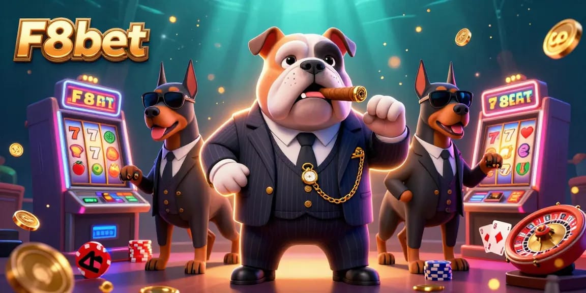 Experience vibrant gameplay with F8bet at this illustrated casino scene full of action and excitement.