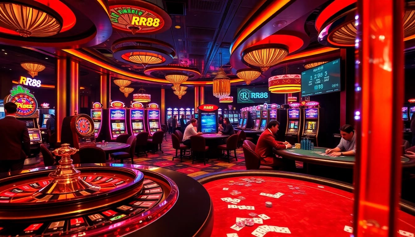 Experience the excitement of RR88 with vibrant casino games and betting action.