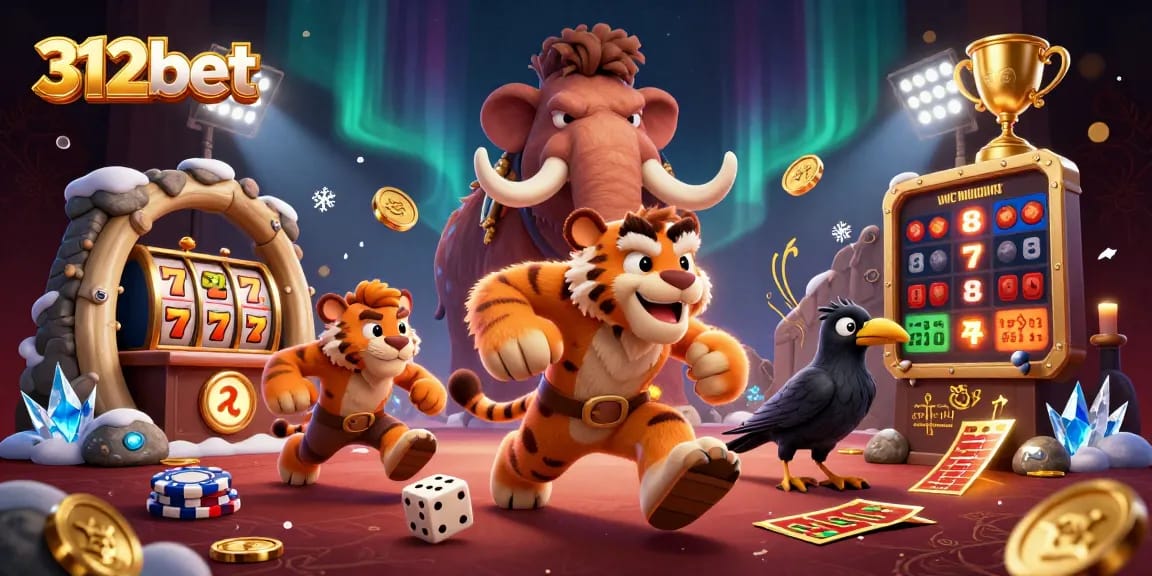 Win big with 312bet at a colorful casino featuring thrilling slots and dynamic gambling elements.