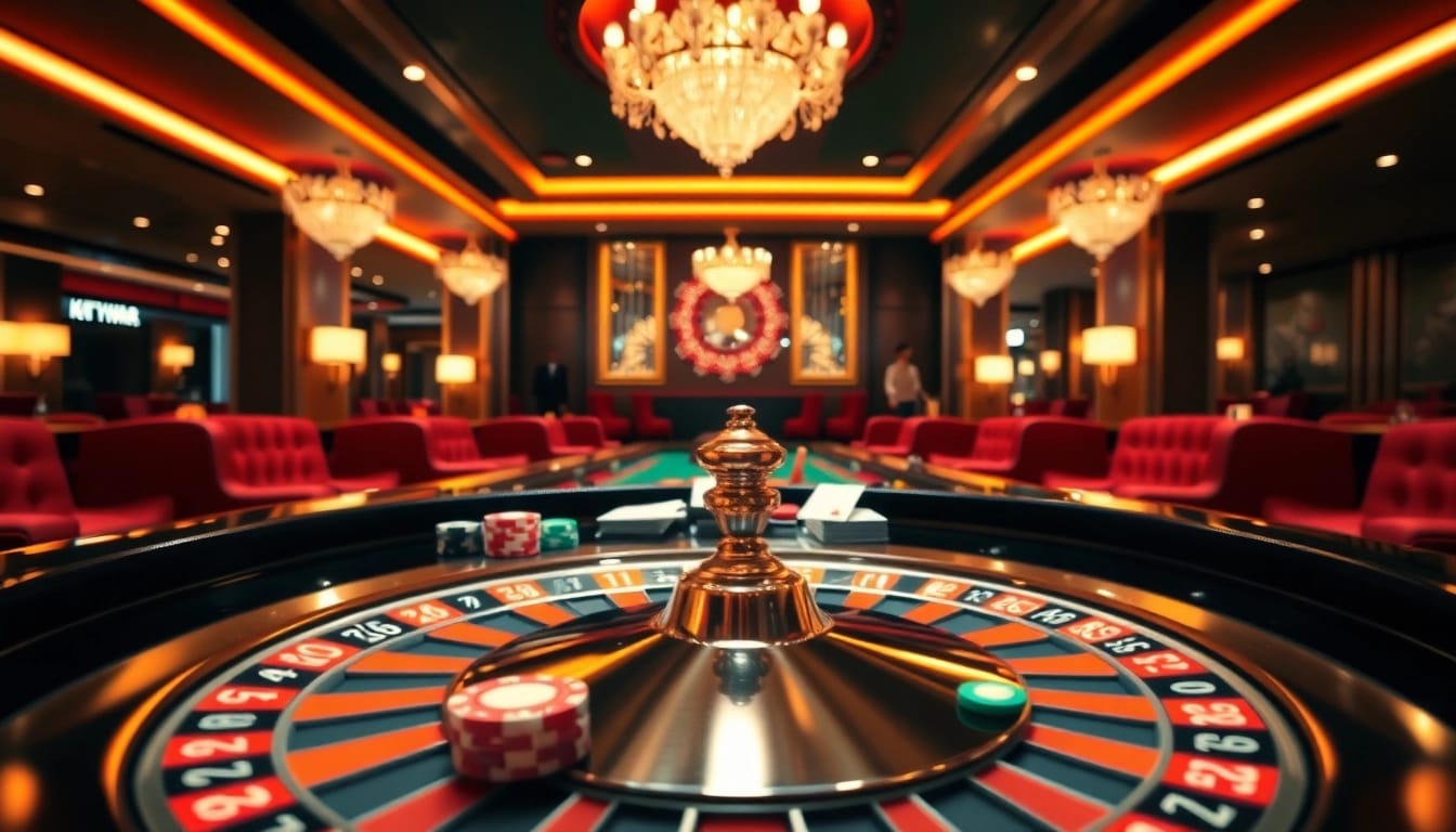 Placing bets at a casino on a site de paris sportif with roulette and cards.