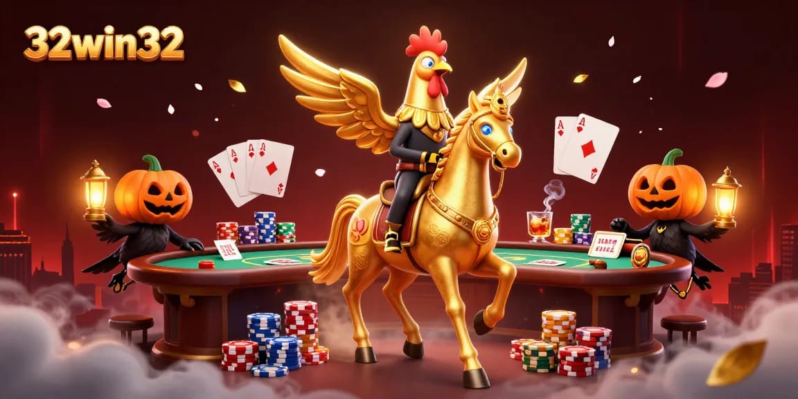 Experience the thrilling excitement of 32win32 with a vibrant casino scene featuring golden characters.