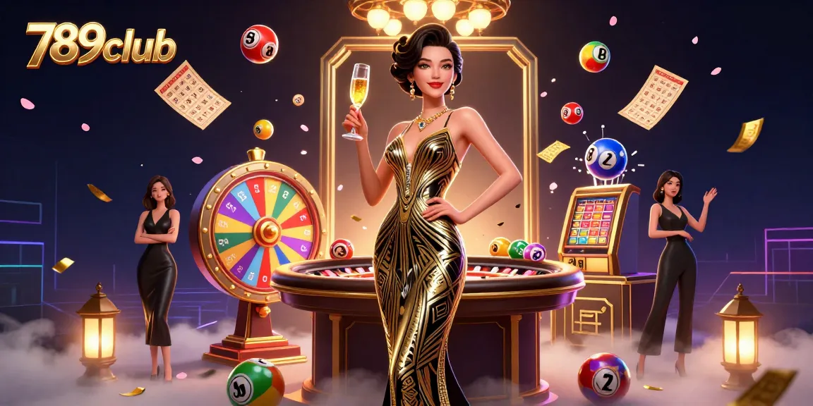 Experience exciting gameplay at 789club with a glamorous casino scene featuring vivid game elements.
