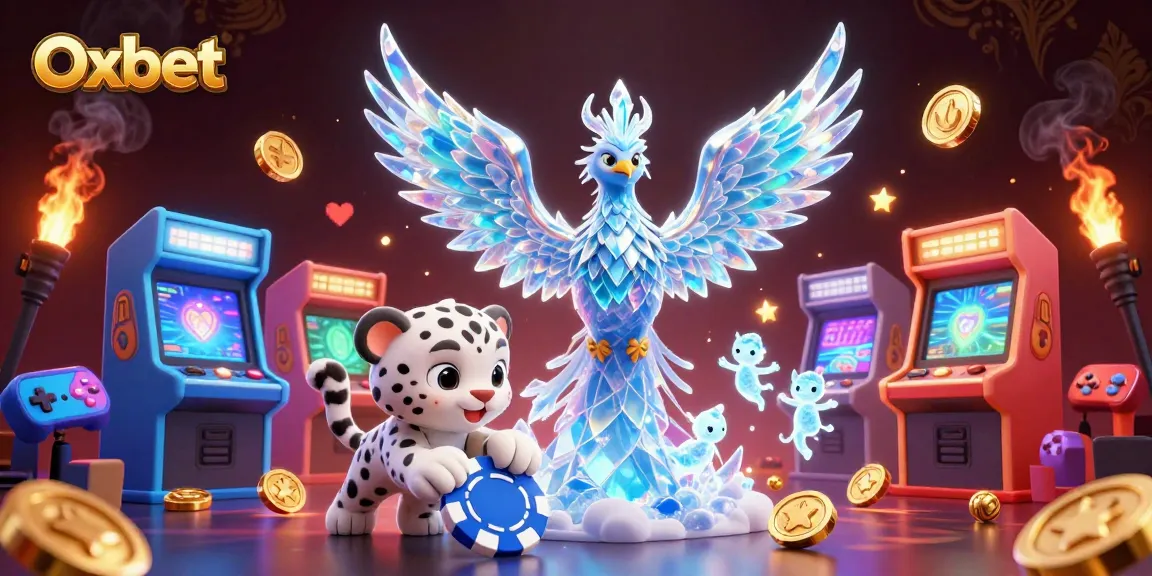 Experience the magic of Oxbet with a vibrant casino-themed illustration showcasing immersive gaming elements.