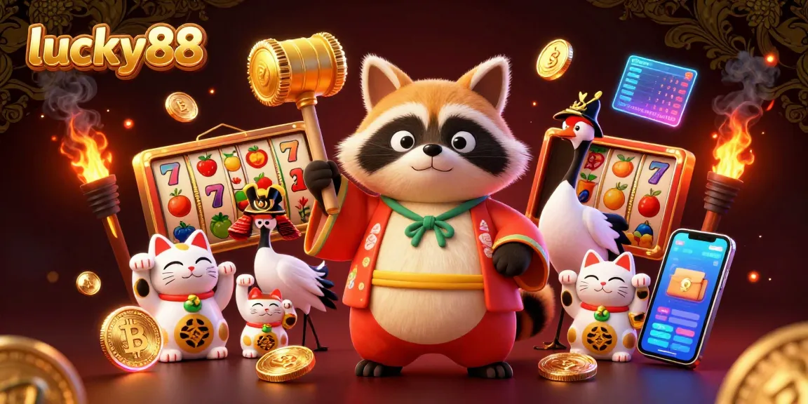 Spin the lucky88 slot adorned with festive luck symbols and crypto elements for a rich gaming experience.