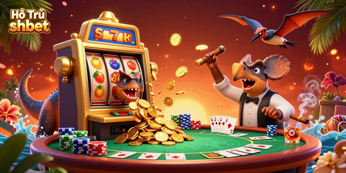 Experience thrilling Hỗ Trợ shbet moments as vibrant characters create jackpot excitement in a dynamic casino scene.
