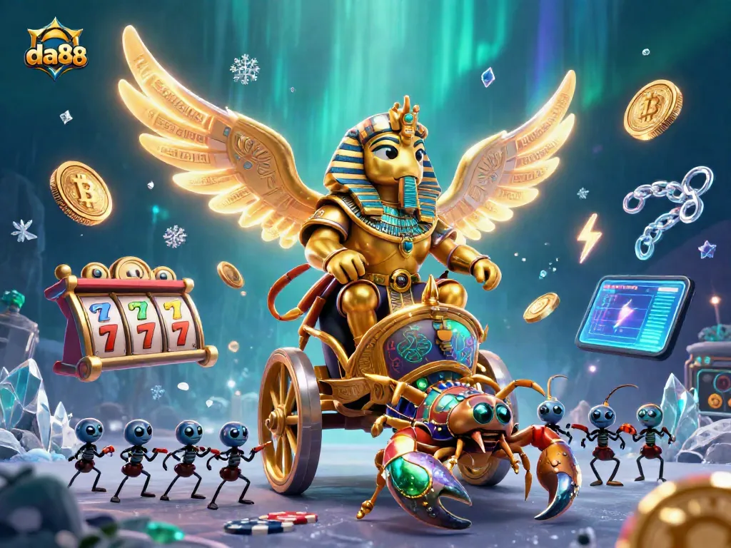 Experience thrilling gameplay at da88 with vibrant slot reels and a dynamic casino atmosphere.