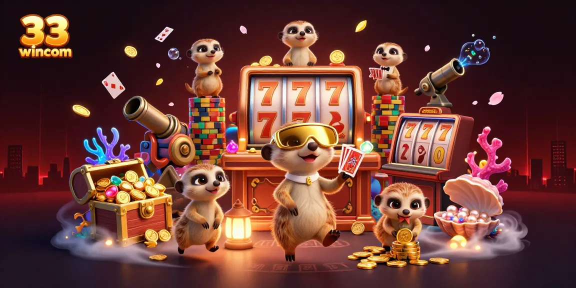 Immerse in the vibrant world of 33wincom, where meerkats orchestrate a thrilling casino adventure.