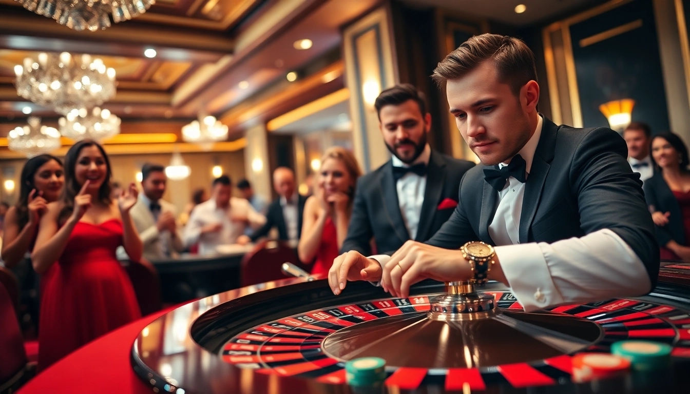 Casino en ligne france légal: Énergie et excitement d’un jeu de casino avec des joueurs et un croupier.
