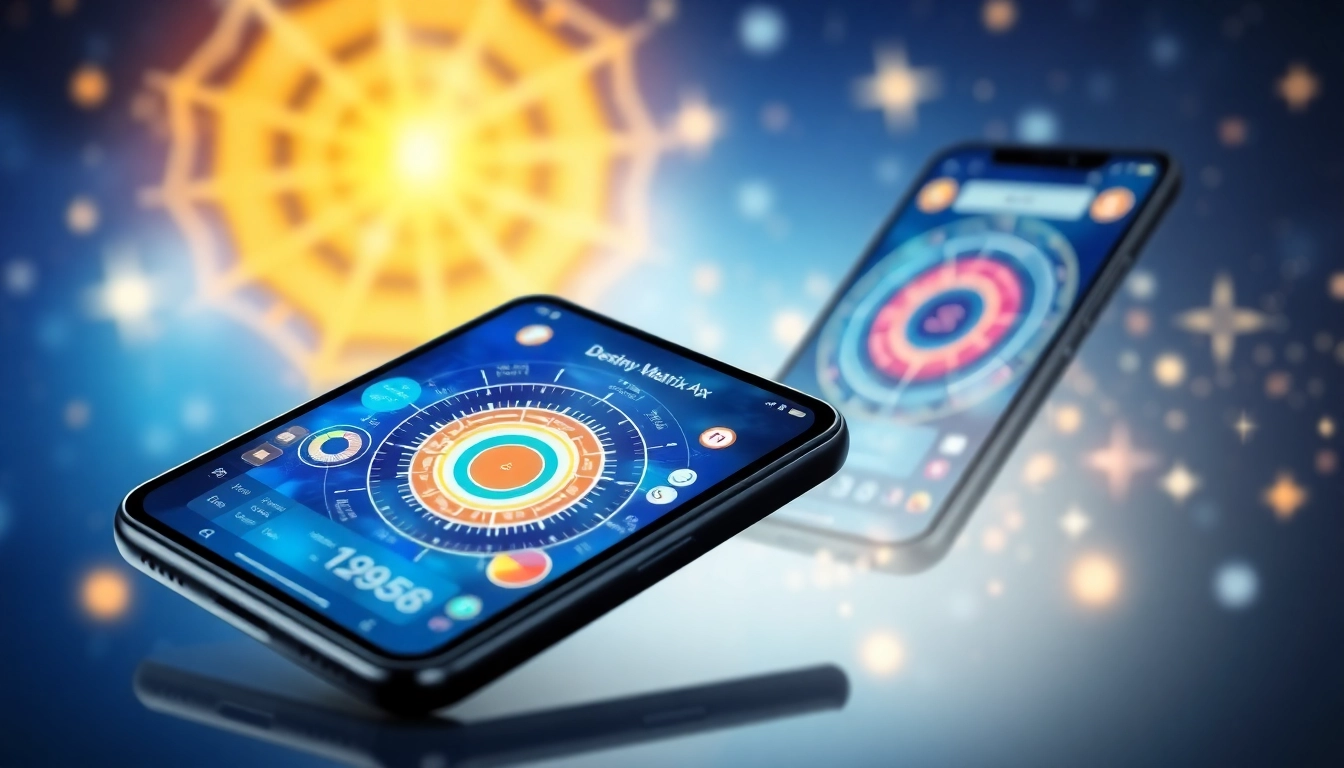 Visual representation of the Destiny Matrix Chart App showcasing interactive features and data insights.
