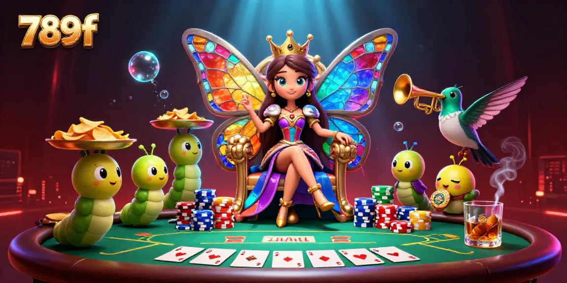 Experience excitement with 789f's vibrant casino scene showcasing poker and colorful elements.