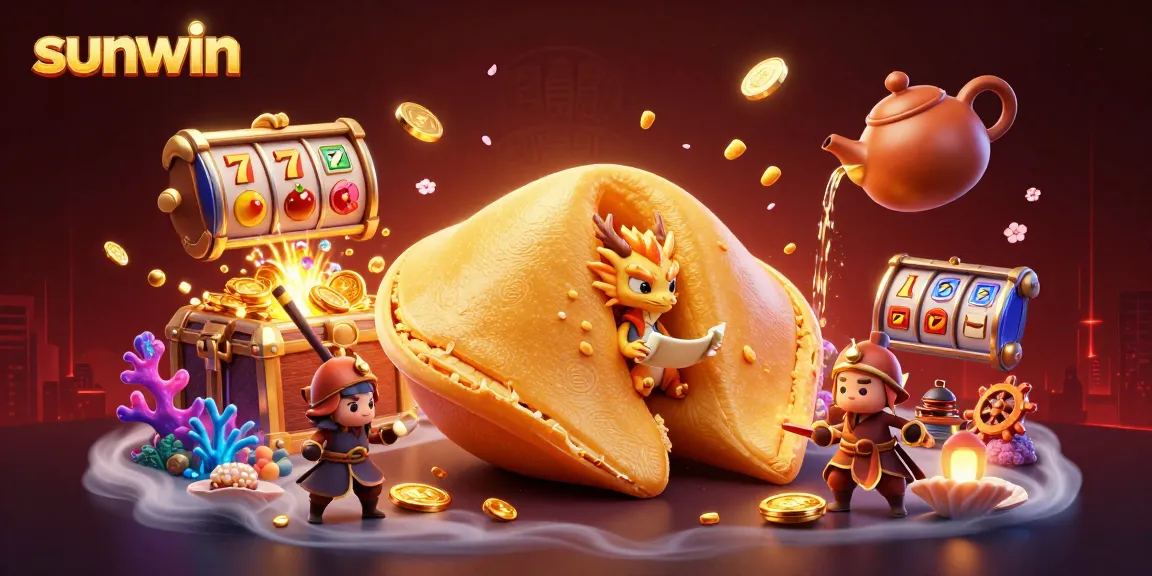 Experience the excitement at sunwin with a magical casino scene full of animated characters and golden treasures.