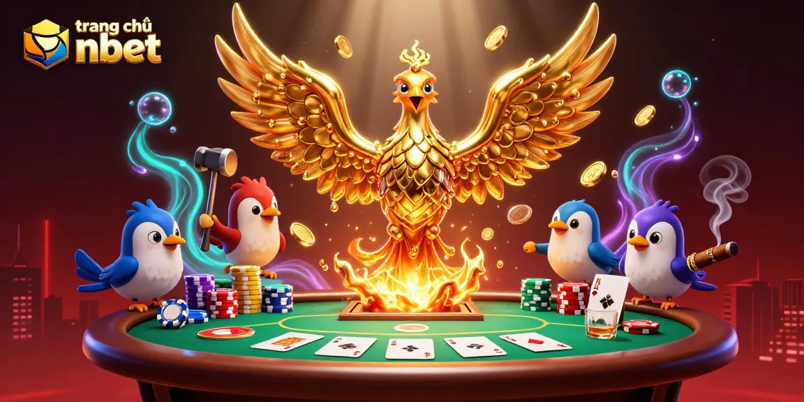 Engaging scene showcasing the vibrant world of trang chủ nbet with a golden phoenix and poker elements