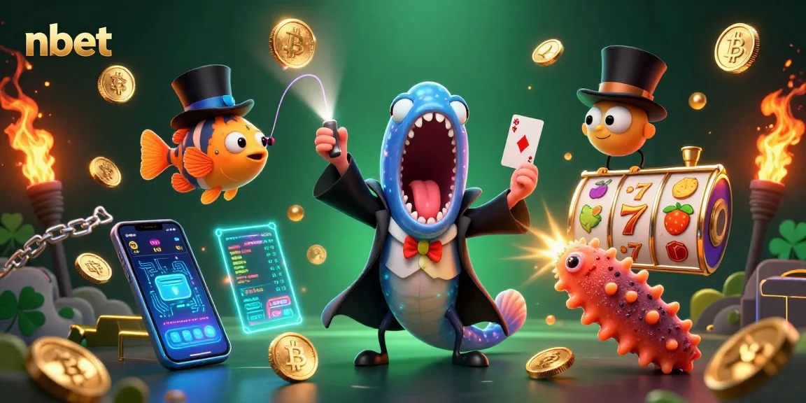 nbet showcases an eel magician performing card tricks surrounded by glowing crypto elements.
