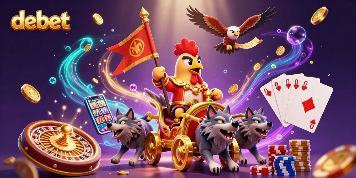 Experience debet with a thrilling 3D scene featuring a rooster warlord in a casino