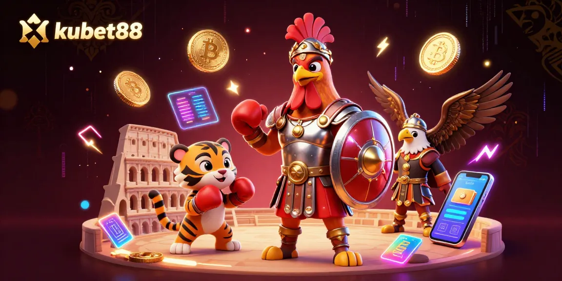 Join kubet88 and win big with vibrant casino action featuring a 3D rooster champion.
