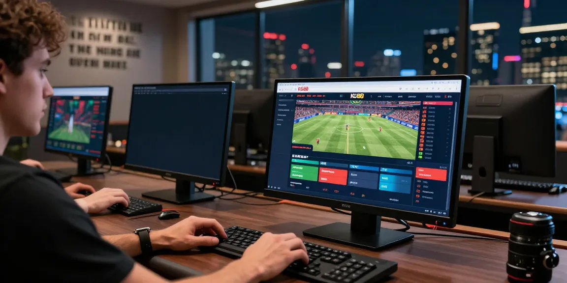 Player engaging in live betting on KU88 website, showcasing excitement in an urban setting.