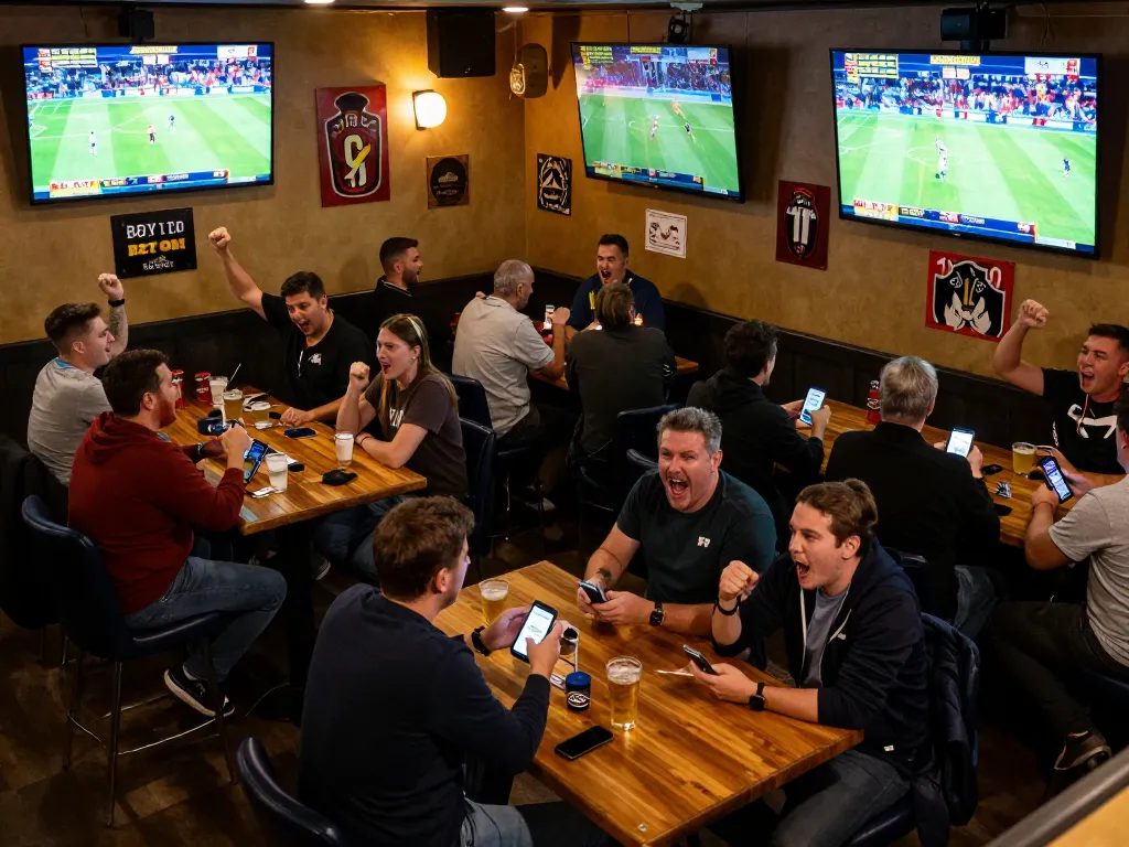 Sports fans engaging in live betting excitement at 789BET during a thrilling game.