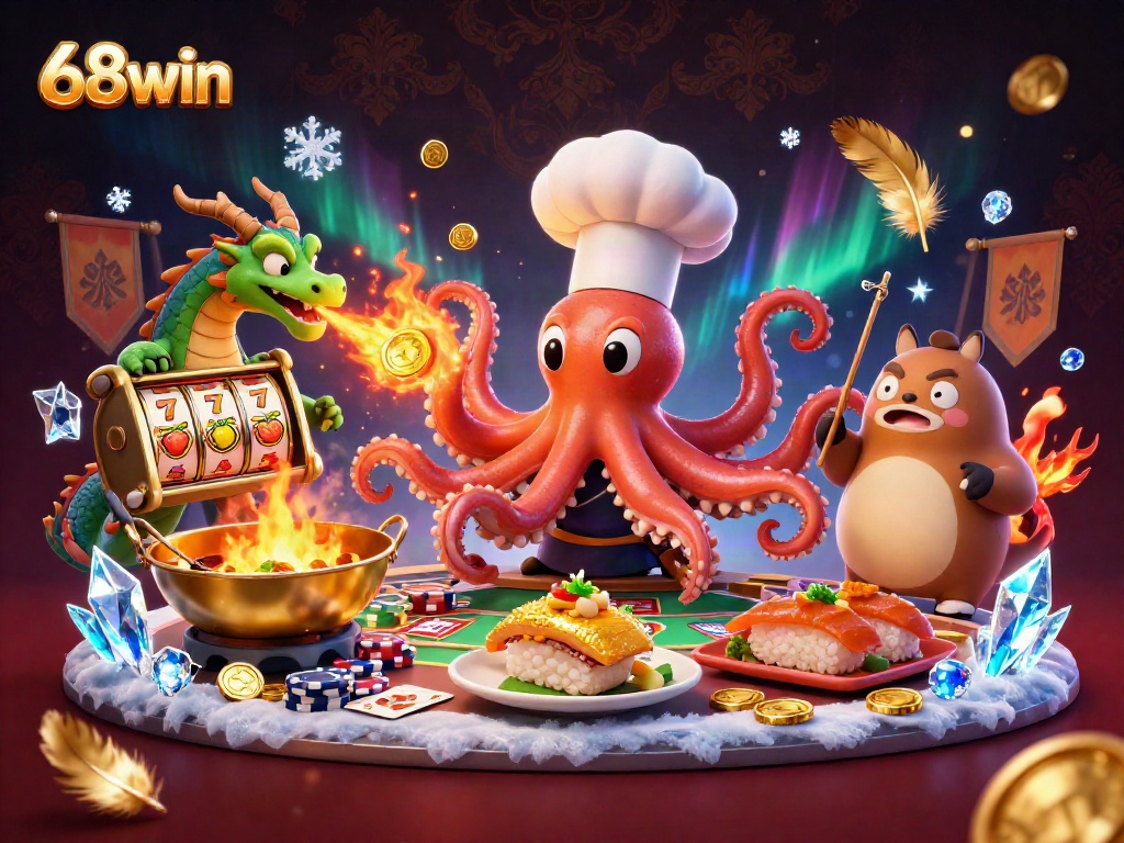 Engage in thrilling casino games at 68win with vibrant characters and dynamic gaming elements.