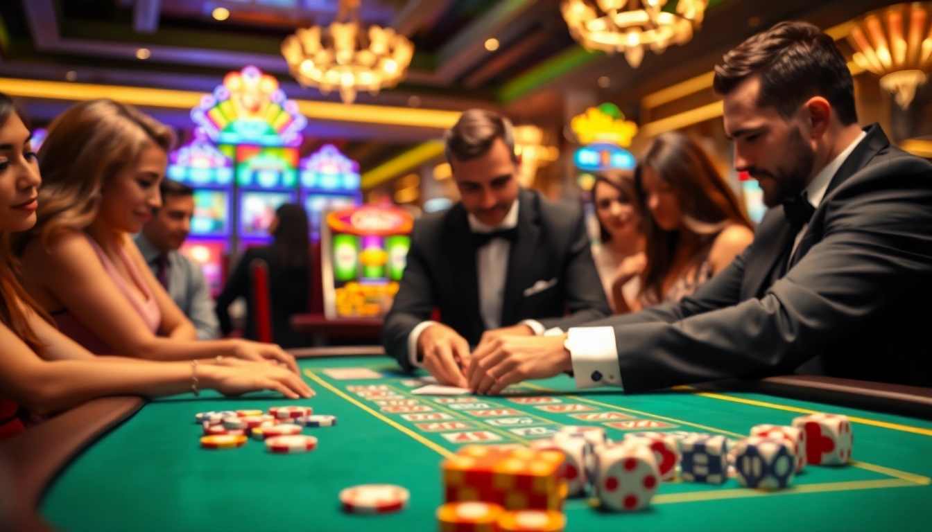 Experience the thrilling ambiance of lc88 com with vibrant casino tables and eager players.