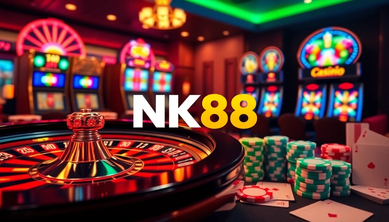 Play exciting games at NK88's vibrant online casino filled with roulette, poker, and slots.