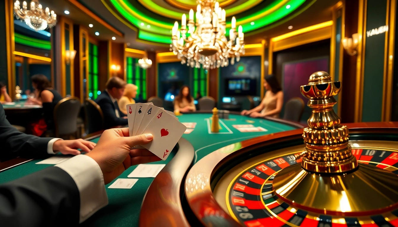 Experience the thrill of winning at Sunwin Casino with a vibrant poker and roulette scene.
