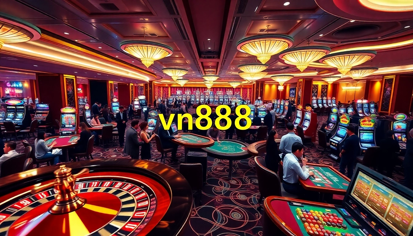 Experience thrilling gameplay at vn888 casino with vibrant tables and exciting slot machines.