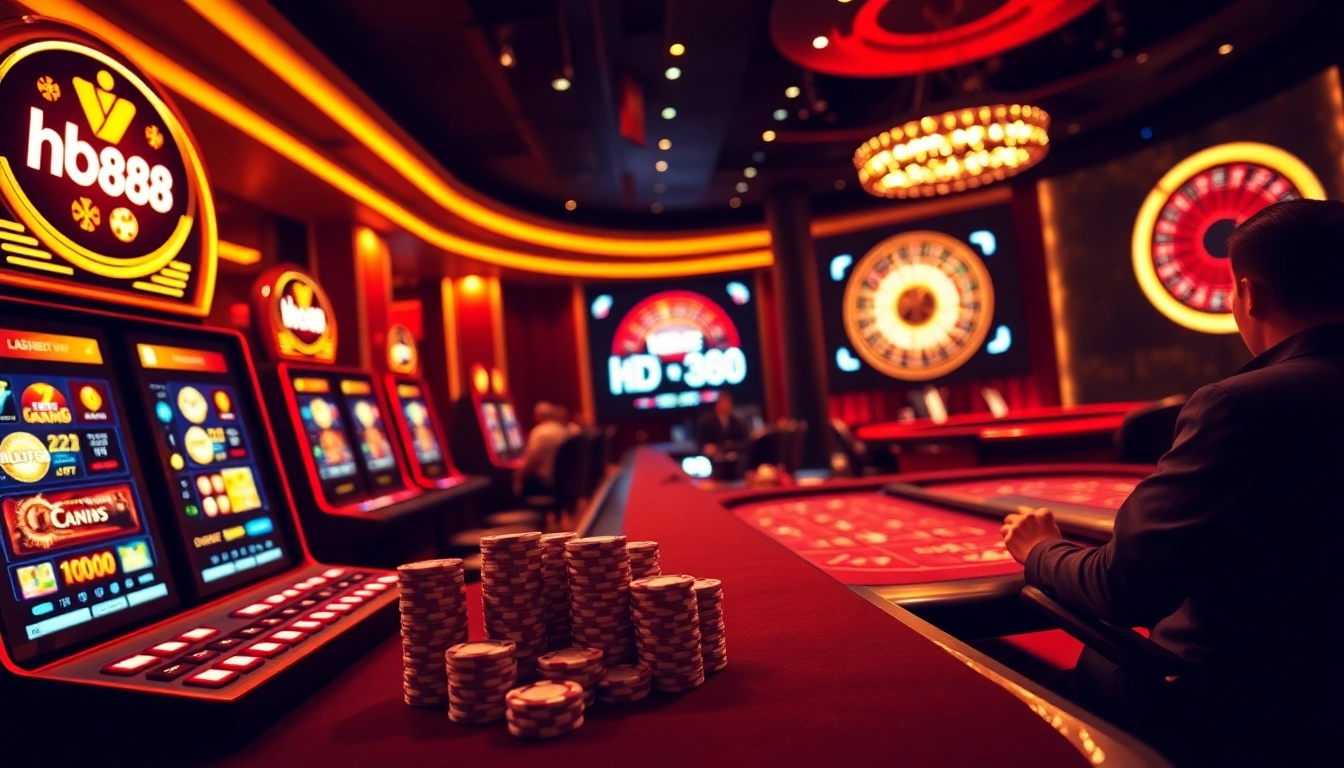Experience thrilling action at Hb888's online casino with vibrant games and excitement.