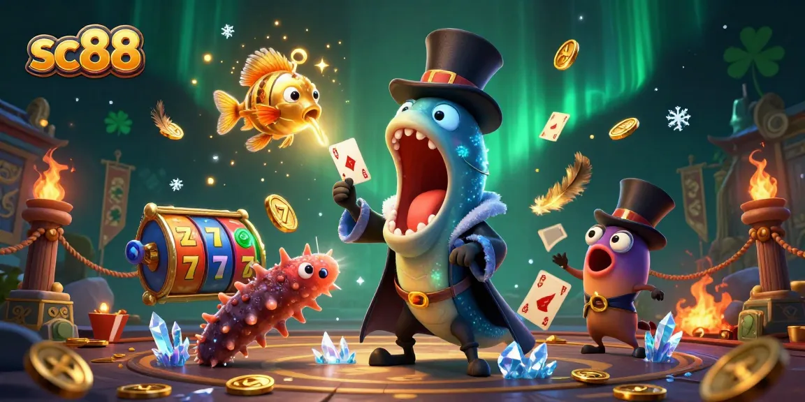 Experience thrilling gaming adventures with sc88, featuring a vibrant casino scene with sea creatures and slots.